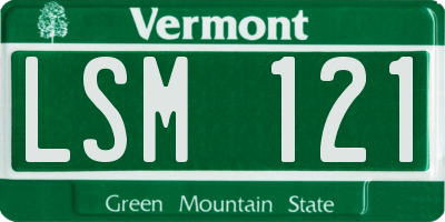 VT license plate LSM121