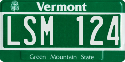 VT license plate LSM124