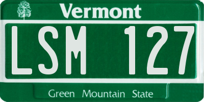 VT license plate LSM127