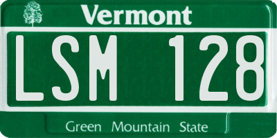 VT license plate LSM128