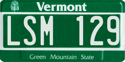 VT license plate LSM129