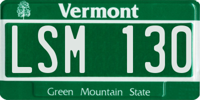 VT license plate LSM130
