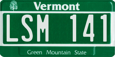 VT license plate LSM141