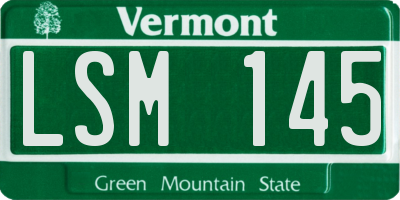 VT license plate LSM145