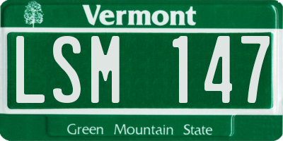VT license plate LSM147