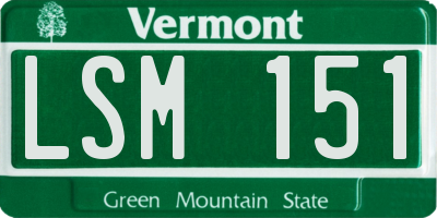 VT license plate LSM151