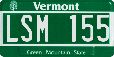 VT license plate LSM155