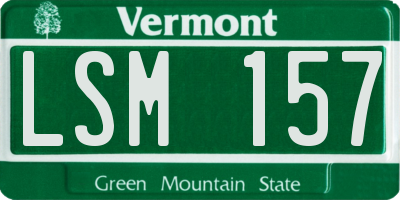 VT license plate LSM157