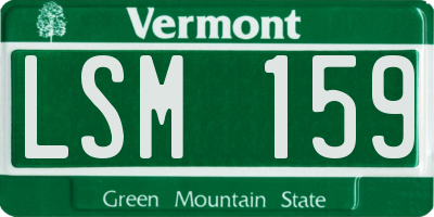 VT license plate LSM159