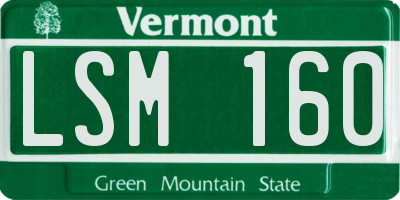 VT license plate LSM160