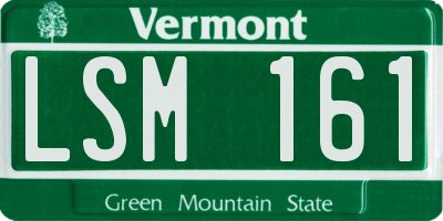 VT license plate LSM161