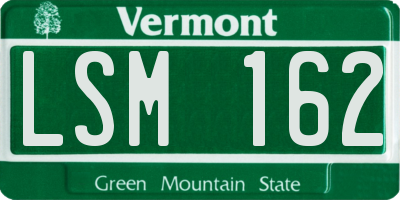 VT license plate LSM162