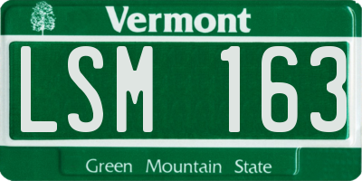 VT license plate LSM163