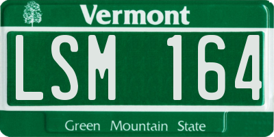 VT license plate LSM164