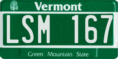 VT license plate LSM167