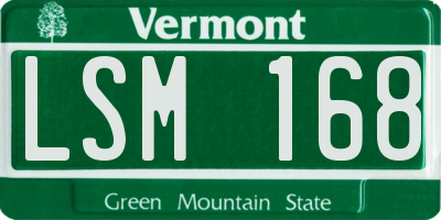 VT license plate LSM168