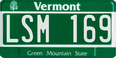 VT license plate LSM169