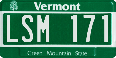 VT license plate LSM171
