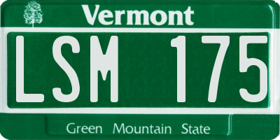 VT license plate LSM175