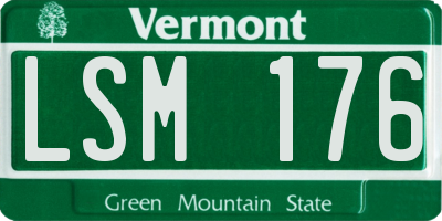 VT license plate LSM176