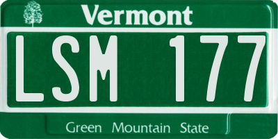 VT license plate LSM177