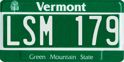 VT license plate LSM179