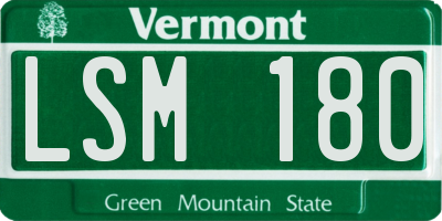 VT license plate LSM180