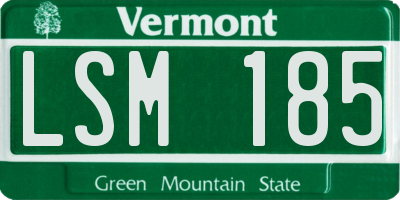 VT license plate LSM185