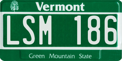VT license plate LSM186