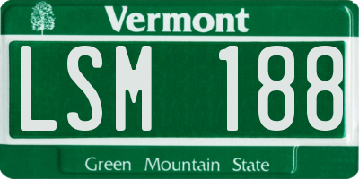 VT license plate LSM188