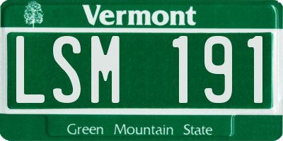 VT license plate LSM191