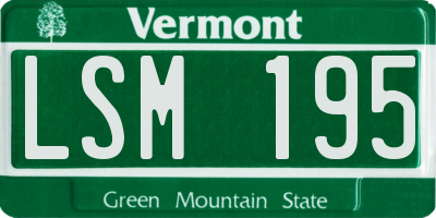 VT license plate LSM195