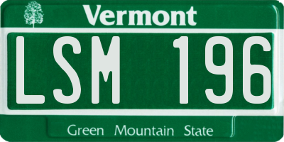 VT license plate LSM196