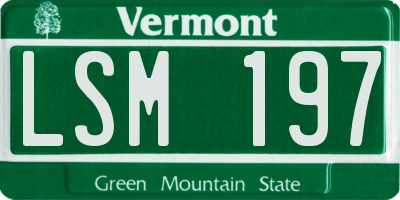 VT license plate LSM197