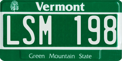 VT license plate LSM198