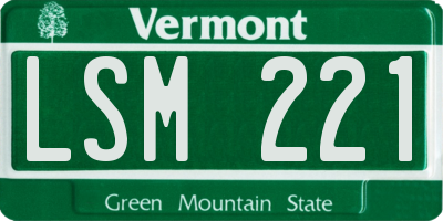 VT license plate LSM221