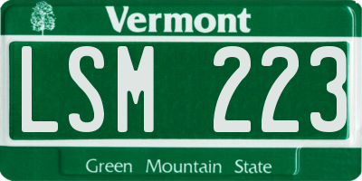 VT license plate LSM223
