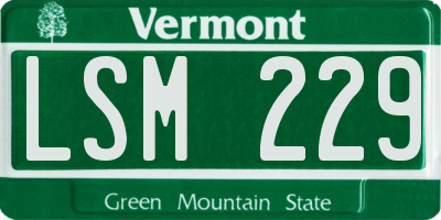 VT license plate LSM229