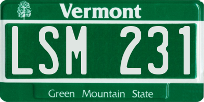 VT license plate LSM231