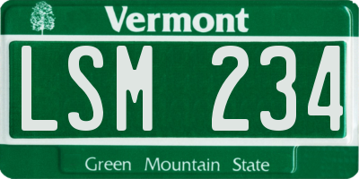 VT license plate LSM234