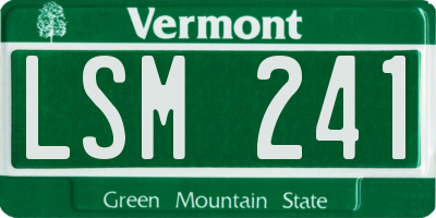 VT license plate LSM241