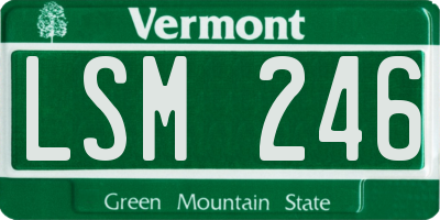 VT license plate LSM246
