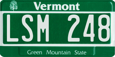 VT license plate LSM248