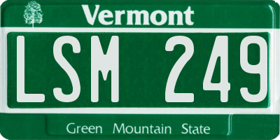 VT license plate LSM249