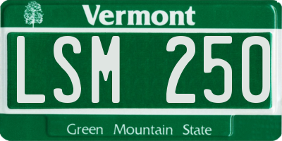 VT license plate LSM250