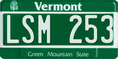 VT license plate LSM253