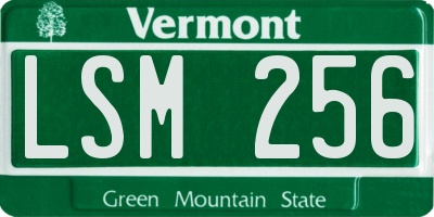 VT license plate LSM256