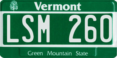 VT license plate LSM260
