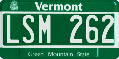 VT license plate LSM262