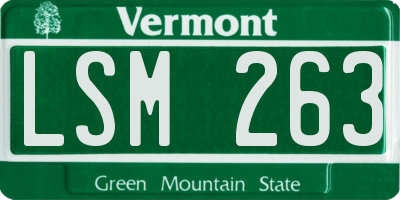 VT license plate LSM263